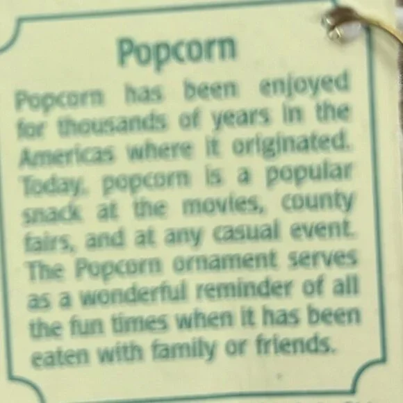 Old World Christmas Glass Blown Christmas Ornament, Popcorn New 2005n Movie - Picture 4 of 4